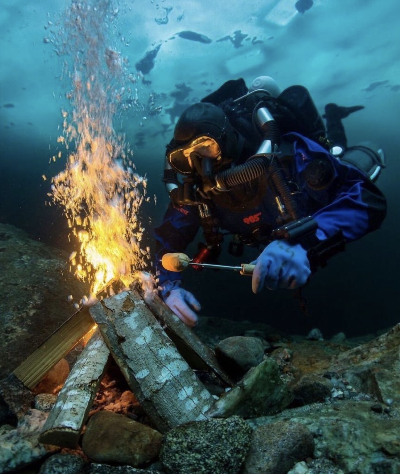 Even fire exists underwater